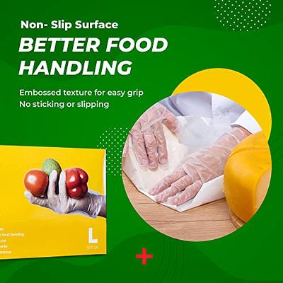 1000 Poly Disposable Kitchen Gloves Medium, BPA Free, Food Grade