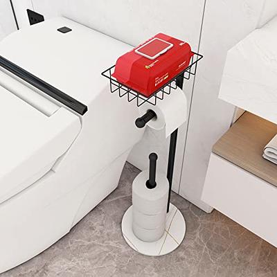 NearMoon Bath Toilet Paper Holder Stand, Free Standing Tissue Paper Storage  with Reserve, Space Toilet 4 Rolls Holder for Bathroom/Kitchen