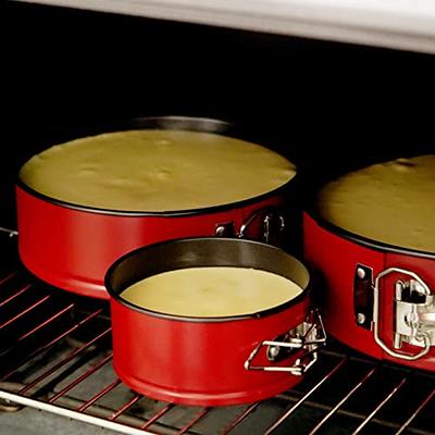 GYOSHI Springform Cake Pan Set Of 3 (4” 7” 9”), Red Cheesecake Pan, Round  Nonstick Baking Pans Spring Form For Cheesecake, Removable Bottom,  Leakproof Bakeware Sets - Yahoo Shopping