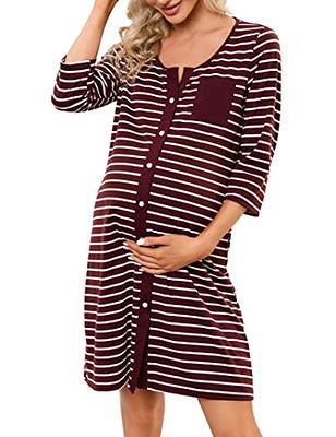 Maternity breastfeeding nursing striped dress