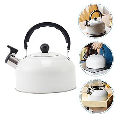 UPware Enamel on Steel Whistling Tea Kettle, Stovetop Teakettle