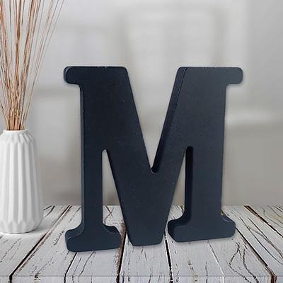 AOCEAN 4 Inch White Wood Letters, Unfinished Wood Letters for Wall Decor  Decorative Standing Letters Slices Sign Board Decoration for c