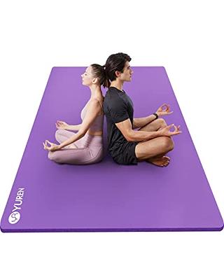 YUREN Large Yoga Mat Thick 1/2 Inch Exercise Mat 6'x4' Double Wide Workout  Mat for Home Gym Floor Pilates Stretch (Purple) - Yahoo Shopping