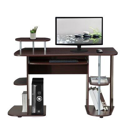 Techni Mobili Complete Workstation Computer Desk with Storage, Grey