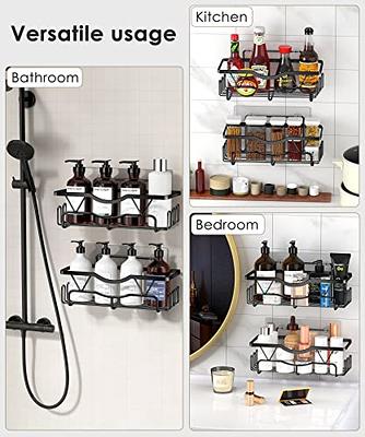 MAXIFFE Corner Shower Caddy, 3-Pack Adhesive Stainless Steel Shower  Organizer Shower Caddy, Corner Shower Shelf with 8 Hooks, Shower Shelves  Storage Shower Shelf for Inside Shower, Black - Yahoo Shopping