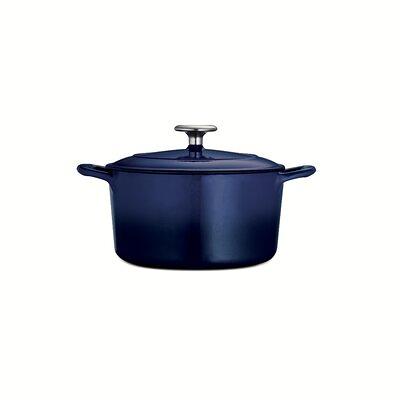 Lexi Home Enameled 5 Qt. Cast Iron Dutch Oven Braiser - Blue