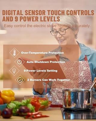 Electric Cooktop 30 Inch, AMZCHEF Built-in Electric Stove Top, 240V  Countertop Stove Cooktops With 5 Burners, 9 Heating Level, Timer & Kid  Safety