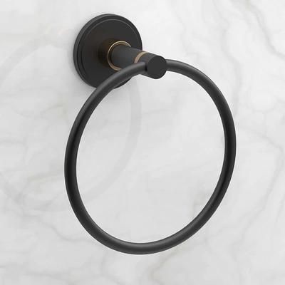 Italia Florence Wall Mounted Towel Ring in Matte Black - Yahoo Shopping