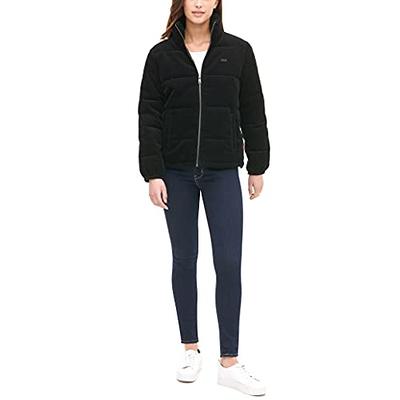 Levi's Women's Zoe Puffer Jacket (Standard & Plus Sizes), Black Corduroy,  Large - Yahoo Shopping