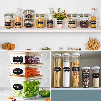 Chalkboard Labels, Removable Blackboard Label Stickers 192PCS with 2 Free  Chalk Markers, Waterproof Reusable Labels for Food Containers, Mason Jars