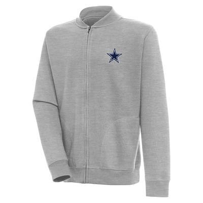 Men's Antigua White Dallas Cowboys Victory Full-Zip Hoodie