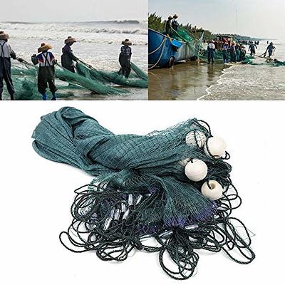 10X65Ft Fishing Gill Nets, Hand Made Fishing Drag Net