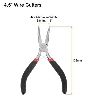 Mini Bent Nose Pliers 4.5 Toothless Curved Precision Plier W Handle - Black Red