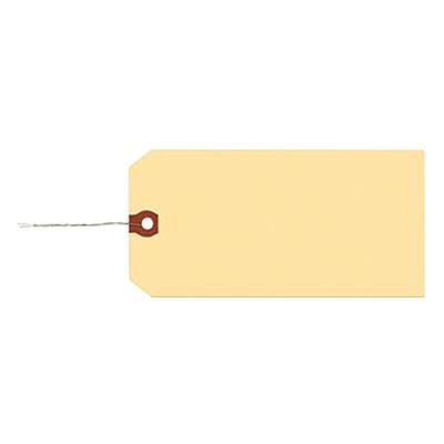 Tags with Elastic String Attached - #1, 2 3/4” x 1 3/8”, Box of 100 Hang  Tags with String Attached and Reinforced Hole, Label Tags with String,  Paper