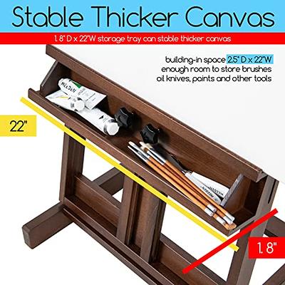 VISWIN Heavy-Duty Extra Large H Frame Easel Hold Canvas to 82' Tilts Flat Professional Solid Beech Wood Studio Artist Easel with Storage Wheels Adjust