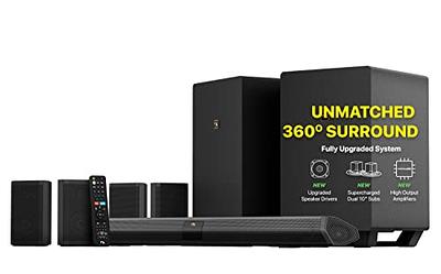  Nakamichi Shockwafe Pro Bluetooth 7.1.4 Channel Dolby  Atmos/DTS:X Soundbar with 10 Wireless Subwoofer, 2 Rear Surround Speakers,  eARC and SSE Max Technology (New), black : Electronics