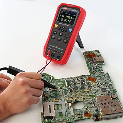 Capacitor Tester Circuit Tester,MESR-100 ESR Capacitance Ohm Meter  Professional Measuring Capacitance Resistance Capacitor Circuit Tester with  SMD Test Clip 