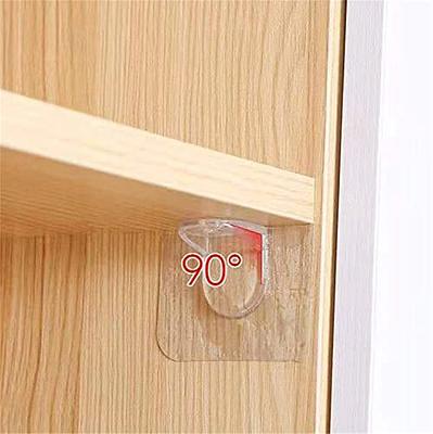 8Pcs Punch Free Shelf Support Pegs, Self Adhesive Shelf Bracket Shelf Pins  No Drill Cabinet Shelf Clips Holders Pegs Double Row Reinforced Partition  Shelves for Kitchen Cabinet Bookshelf Closet - Yahoo Shopping