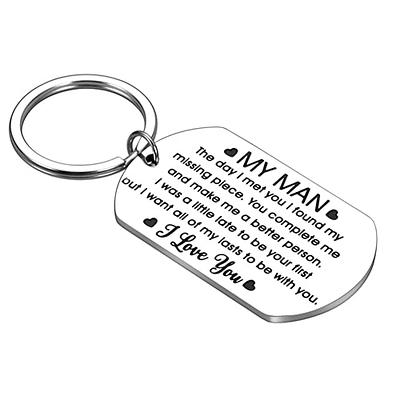 Valentines Day Gifts for Men To My Man Keychain Anniversary for Him Husband  Gifts from Wife Birthday Gifts for Boyfriend Groom Fiance Engagement