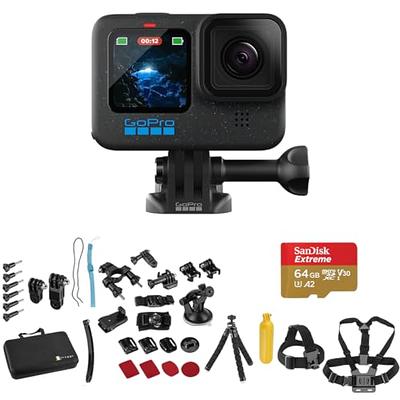  GoPro Hero 12 Black Action Camera Bundle: Waterproof Mini  Video Kit with HD Accessories for Creative Media Creators, Go Pro Camera  with 64GB SD Card, (42pcs Kit) : Electronics