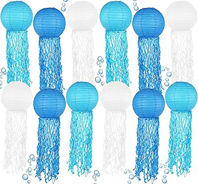 12 Pack 12 Inch Jellyfish Paper Lanterns, Blue White Jelly Fish Hanging  Paper Lanterns for Under The Sea Mermaid Party Decorations, Mermaid Wishes  Lantern Ocean Themed Party Birthday Decoration - Yahoo Shopping