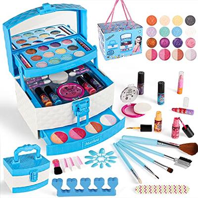 Bacteriën Afdrukken Zijdelings Mathea Kids Makeup Kit for Girl 43 PCS Washable Non-Toxic Real Cosmetic  Case for Little