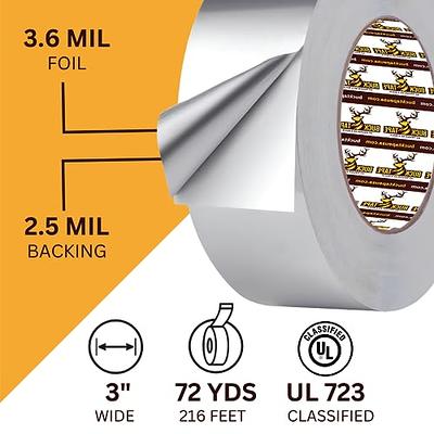 Thicker Aluminum Foil Tape 2Inch x 50 Feet Foil Thick of 4mil Industrial Grade HVAC Metal Tape Heavy Duty Silver Duct Tape for Sealing& Insulation