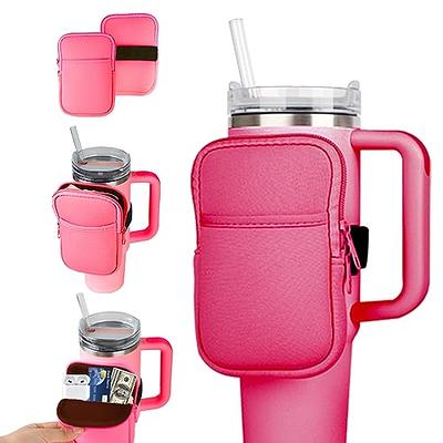 NOGIS Silicone Water Bottle Pouch for Stanley, Tumbler Pouch with Pocket,  Stanley Accessories for Stanley Cup Stanley Iceflow 40 oz 30 oz 20 oz, for