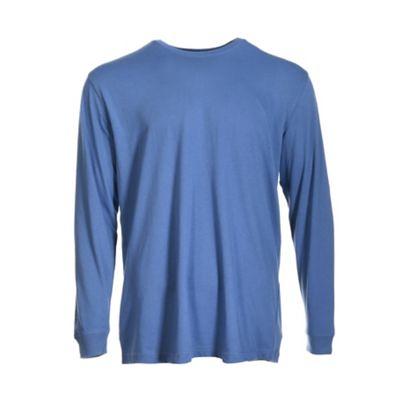 Blue Mountain Men's Long-Sleeve Jersey Crew T-Shirt, Bison Heather, XL