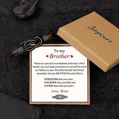 Mens Unique Gifts For Birthday Best Brother Gifts From Sister Brown Braided  Leather Bracelets For Brother Wristband Teenager Back To School Gifts  Graduation Encouragement Christmas Gifts For Men 9inch - Yahoo Shopping