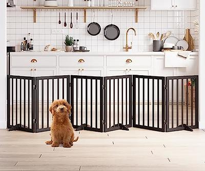 Mino Kesper Dog Gates for The House Doorways Stair Extra Wide 110 Inches  Wood Freestanding Pet Gates for Dogs Indoor Fence with Support Stands -  Yahoo Shopping