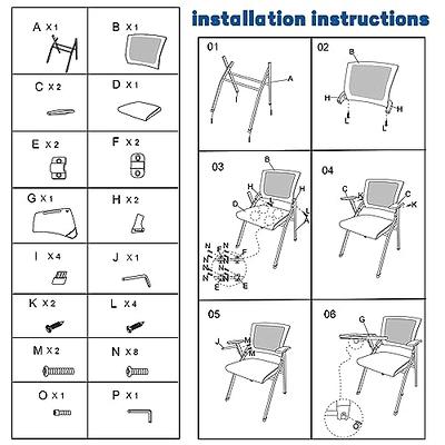 Sintuff Folding Chair with Arms and Padded Seats Comfortable Metal Folding  Chairs Portable Foldable Office Chair Mesh Task Chair for Home Apartment