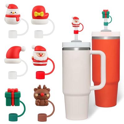 Santa Straw Toppers Santa Claus Straw Toppers Christmas Party Paper Straws  Christmas Straws 