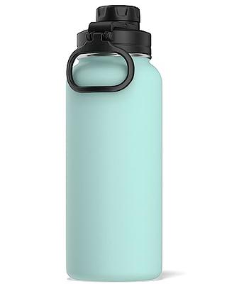 Hydrapeak Active Flow 32 oz. Aqua Triple Insulated Stainless Steel Water Bottle with Straw Lid, Blue