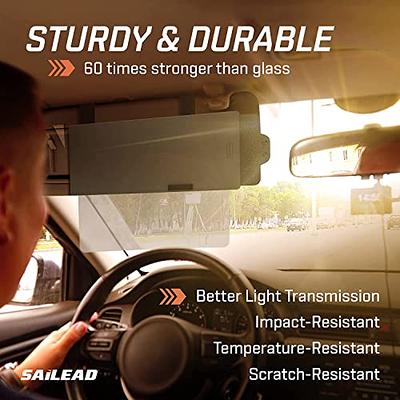 SAILEAD Polarized Car Sun Visor Extender - Universal Visor w/ Polycarbonate  Lens - Anti-Glare, Protects from Sun Glare, Snow Blindness & UV Rays -  Yahoo Shopping