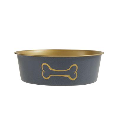 Frisco Double Stainless Steel Pet Bowl with Silicone Mat, Large, Teal, 1.75 Cups