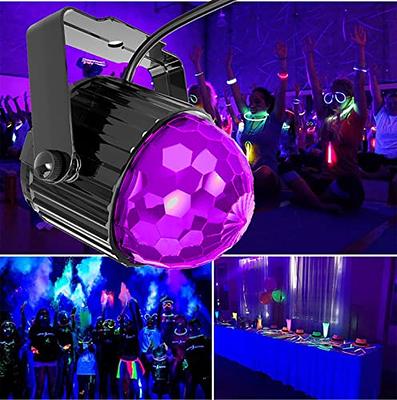 UV Black Lights for Glow Party, 6W Disco Ball LED Party 2-Pack(uv light)