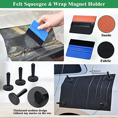 4PCS No Scratch Suede Cloth Scraper Vinyl Car Wrap Squeegee Carbon