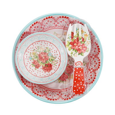 The Pioneer Woman Classic Ceramic Breezy Blossom Cookware Set, 12