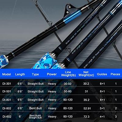 Saltwater Fishing Trolling Rod 1 Piece/2 Piece Heavy Roller Rod Big Name  Convent