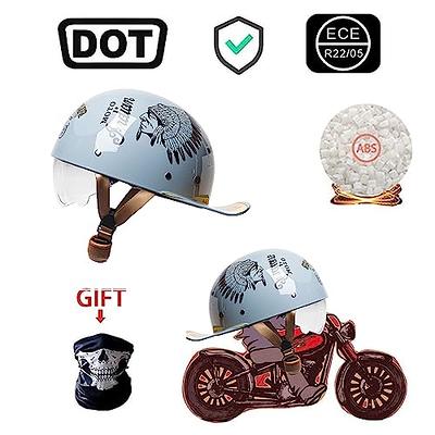  Woljay Vintage Open Face Motorcycle Helmet Baseball