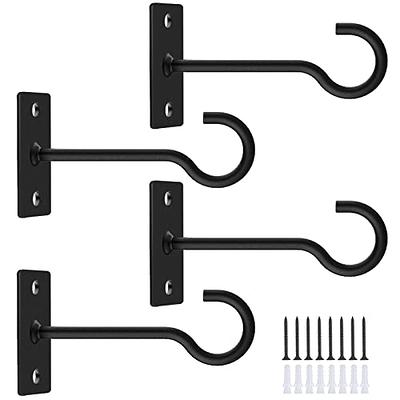 QTJUST Wall Hook for Hanging Plant Bracket 4inch Metal Plant Hook  Decorative Wall-Plant Wall Hanger forHanging Lanterns, Bird Feeder, Flower  Basket, Home Decor Indoor & Outdoor 4 Pack(Black) - Yahoo Shopping