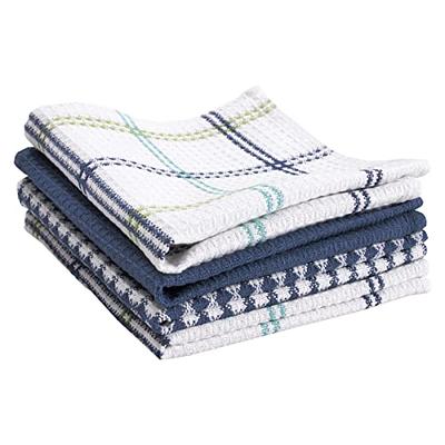 Homaxy 100% Cotton Terry Kitchen Dish Cloths, Ultra Soft and Absorbent Dish Towels for Kitchen, Perfect for Drying and W