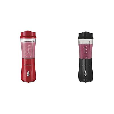 Hamilton Beach Personal Blender with 14oz Travel Cup and Lid, Black  (51101AV) & Hamilton Beach Personal Blender for Shakes and Smoothies with  14oz Travel Cup and Lid, Red (51101RV) - Yahoo Shopping