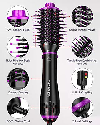 5 in 1 Hot Air Brush Professional Hair Dryer Brush Straightener Volumizer  Tool, Detachable Styling Brush Negative Ion Hair Curler for All Hairstyles  