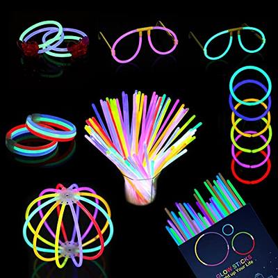 SHQDD 136PCS Glow in the Dark Party Supplies, 18 PCS Foam Glow Sticks, 18  PCS LED Glasses and 100PCS Glow Sticks Bracelets,Neon Party Favors for Glow