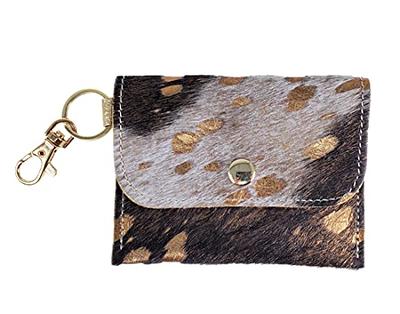 Key Chain ID Card Wallet, Cowhide Leather, Business Card Holder, Keep Cards  Secure, Clip Inside Large Purse to Grab & Go