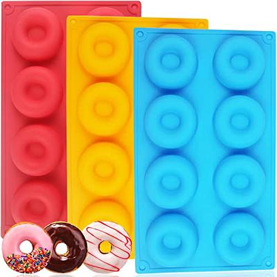 METLUCK Silicone Donut Molds, 3 PCS 8 Cavity Silicone Donut Pan Mold Non-Stick  Donut Baking Molds Heat Resistant Reusable Bagel Silicone Donut Molds for  Cake Biscuit Donuts Muffins - Yahoo Shopping