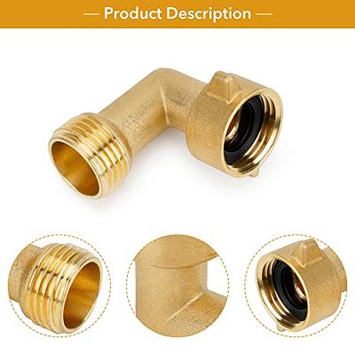 Stanbroil 90 Degree Garden Hose Elbow adapter- Solid Brass Fittings, RV  Accessories for Outside Water Faucet 3/4 FHT x 3/4 MHT (2 pack) - Yahoo  Shopping