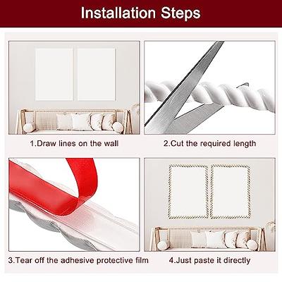 Shiny Gold Flexible Peel and Stick Wall & Floor Strip, Molding Trim for  Tile, Mirror, Cabinet (16.4 ft x 0.4 inch)